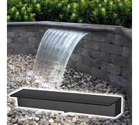 Generico Kit di Cascata per laghetto, Tubo corrugato Resistente, per Giardino e laghetto per Pesci, Cascata Personalizzabile in Acciaio Inossidabile Nero da 40 Pollici p