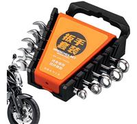 Generico Kit di chiavi a cricchetto, set di chiavi combinate a cricchetto | Set di a | Utensili manuali, chiave a con organizer per riporre gli oggetti, kit di metriche 6-17