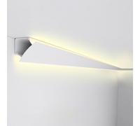 Generico Kit di Illuminazione a Canale LED - Diffusore a Strisce LED per modanature angolari e soffitti indiretti da 44 Piedi, battiscopa in Alluminio con connettori per Uso Interno/Esterno