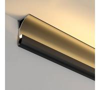 Generico Kit di Illuminazione per modanature a Corona - Riflettore a Parete da 1 m e diffusore per Barra Luminosa sospesa da 5 m - Soluzione di Illuminazione angolare per soffitto/Pavimento/Parete (n