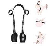Generico Kit di legature per il sesso BDSM, kit di legature da letto in pelle con polsiere regolabili e cinghie per le gambe, kit di corde per il bondage, giocattoli sessuali per adulti per coppie.