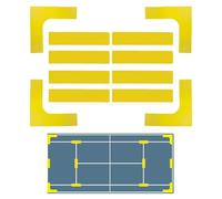 Generico Kit di Marcatore della Linea Giudiziaria-Linee di Confine del Campo da Marcia Pallone da Esterno, Segnali di Tennis Anti-Slittana, per L'allenamento Sportivo per, Palestra Scolastic