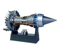 Generico Kit di modellini di Motori turbofan per Adulti, Kit di Motori turbojet per Aerei a velocità Regolabile TR900 con Luce, Giocattolo di Simulazione di Motori aeronautici