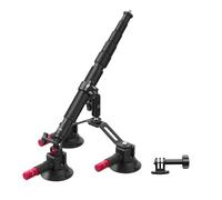 Generico Kit di montaggio for auto a tripla ventosa, braccio magico for parabrezza esterno a sgancio rapido con adattatore for action camera,Vlogging Suction Mount