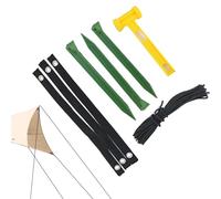 Generico Kit di per Alberi - Supporto Resistente alle Intemperie | Pali e Sostegni per Alberi Storti | per Protezione Maltempo Trampolino Capanno Serra Tendone, Acciaio, qualità, Nero