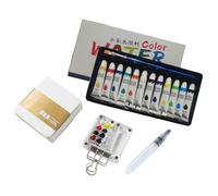 Generico Kit Di Pittura Ad Acquerelli, Kit da Viaggio per, Accessori Portatili Per Esterni Principianti E Appassionati Arte