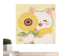 Generico Kit Di Pittura Con Gemme | 30x30 Centimetri Decorazione Della Casa | Set per Arte con Strass a Tema Gatto e Cane con Trapano | Per Casa Ufficio Soggiorno Camera da Donne Ragazze Bambini