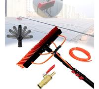 Generico Kit di Pulizia per finestre Estensibile da 4 a 12 Metri con Spazzola per Pannelli solari - Strumento Professionale per la Pulizia di vetri Esterni e tetti di verande, per Una brillantezza se