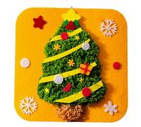 Generico Kit di ricamo natalizio fai da te, grazioso kit di ricamo natalizio, cucito divertente per bambini, lavoretti facili per bambine, giocattolo educativo regalo per bambini con istruzioni (#2)
