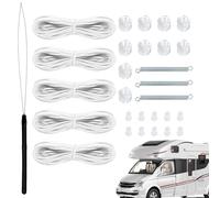 Generico Kit di riparazione del coperchio per - Kit di riparazione della stringa per tende per la finestra, accessori tende | Mini Sostituzione del cordone cieco, accessori per reppair a cavo cieco