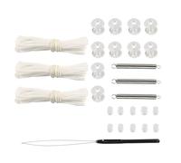 Generico Kit di riparazione dell'oscurante plissettato per camper, kit di restringimento dell'oscurante per camper Riparare e mantenere l'oscurante plissettato diurno e notturno (Bianco)