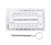 Generico Kit di riparazione per occhiali Mini viti Set, Assortimento di hardware di precisione Cerniere di fissaggio | Soluzione di manutenzione portatile per occhiali da sole, orologi, telefoni,