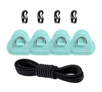 Generico Kit di Riparazione per Paddle Board | Triangolo in Acciaio Impermeabile da 4 Pezzi,Kit di Riparazione in PVC con Anello di Fissaggio,per Manutenzione e di Canoa, Surfboard