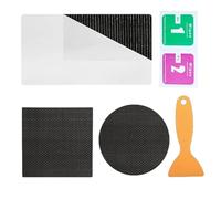 Generico Kit di Riparazione per Trampolino | Toppe Autoadesive per Fori | Kit Riparazione Tappetino con 3 Forme | Quadrate, Rettangolari e Tonde per Riparare Strappi