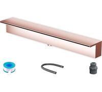 Generico Kit di Scarico a Cascata per laghetto da Giardino Esterno con Tubo corrugato, (Scarico a Cascata Incassato per Patio e terrazza - Getto d'Acqua per Fontana da Esterno da 71" - Design Rosa d