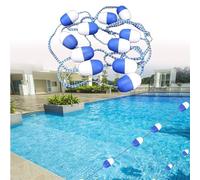 Generico Kit di Sicurezza per Piscina da 195 Piedi con Corda e Galleggiante - Divisore preassemblato per estremità Bassa con Ganci in Acciaio Inossidabile, Altamente visibile, Durevole, Facile da Dis