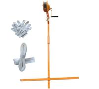 Generico Kit di Sollevamento per unità Esterna di condizionamento dell'Aria per impieghi gravosi: Staffa da 150 kg e argano autobloccante da 10 m, Strumenti di Installazione Che consentono di risparm