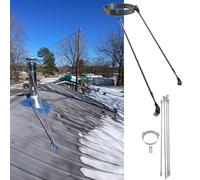 Generico Kit di Supporto per Tetto in Metallo - Gambe di Supporto e Cerchio per Tubo del Camino - Staffa di sfiato a Parete Resistente e Dispositivo di Fissaggio per Tubo della Stufa (Diametro 6 3/4"