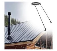 Generico Kit di Supporto per Tubi da Camino per impieghi gravosi - Staffa di Supporto Antivento e Stabile alla Neve per Tubi della Stufa, Maggiore Sicurezza, Montaggio a Parete/Tetto (Diametro del ce