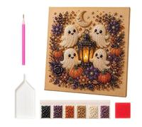 Generico Kit DIY art perles | Tableau strass Halloween 30x30 cm