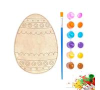 Generico Kit Fai da Te per Dipingere Uova di Pasqua | Materiali per Artigianato in Legno,Set per Decorazione - per Bambini attività Creative Scuola Casa Compleanno Momenti in Famiglia