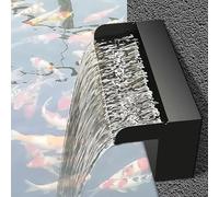 Generico Kit Fontana a Cascata in Acciaio Inossidabile - Elegante Fontana da Interno ed Esterno per la Decorazione di Giardini, patii e Piscine, per Un Relax Tranquillo e un'atmosfera Rilassante