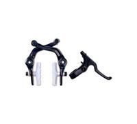Generico Kit Freno U, Leva in Lega forgiata, Pattini Trasparenti, Cavo BMX | Kit freno U in alluminio con guaina interna esterna, guida cavo, supporto cavo, pattini, leva
