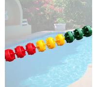 Generico Kit Galleggiante di Sicurezza per Piscina - Linee di separazione per Piscina Regolabili da 1 a 10 m con galleggianti Luminosi e Cordino in Nylon Resistente per separare Le Aree di acque Prof