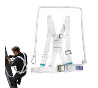 Generico Kit Imbracatura di Sicurezza Professionale - Imbrago da Arrampicata a Mezza Vita con Cintura Larga | Dispositivo Anticaduta per Edilizia, Lavori su Tetti e Alpinismo