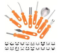 Generico Kit Intaglio Zucche 30 Pezzi E Cucchiaio da Scultura Antiscivolo