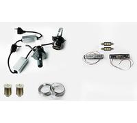 Generico KIT LAMPADE H4 Biluce ILLUMINAZIONE LED FARI FANALI LUCE TARGA Fanalini per tutte le Panda modello 141 prodotte dal 1986 al 2003 - GE069