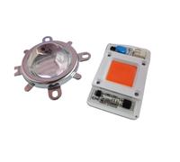 Generico Kit lenti LED da 44 mm e driver integrato ad alta potenza COB 50 W 110 V 220 bianco, blu Bianco caldo(Full Spectrum 840nm,10PCS 220V)
