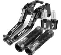 Generico KIT LEVE FRENO + MANOPOLE + BILANCIERI GRIGIO 2 / NERO PER YAMAHA TMAX T-MAX 500 2001-2007