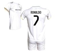 Generico Kit Maglia Ronaldo 7 e Pantaloncino Home Real M. 2025-2026 Replica Ufficiale Autorizzata, Taglie da Ragazzo e Bambino (10 ANNI)