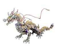 Generico Kit Modelli Metallici 3D - Drago con Puzzle Meccanico 3D in Metallo da assemblare Fai da Te Rompicapo Giocattoli per Ragazzi Adolescenti, Kit Fai da Te per Decorazioni domestiche