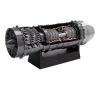 Generico Kit Modello di Motore WS-15 Turbofan con Luce, Modello di Motore a Reazione di Aeroplano Turbofan simulato Stampato in 3D 1/18, Scienza Meccanica Fisica educativa
