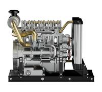 Generico Kit Modello Motore in Metallo a 4 cilindri funzionante, Modello Mini Motore L4 in Linea 1/10 con Sistema di Raffreddamento, Motore Meccanico per Auto da 300 Pezzi