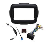 Generico Kit Montaggio Autoradio Android 9" per Jeep Renegade (2016-2020) - Pannello Fascia, Staffo Supporto & Cablaggio (Escluso Schermo)