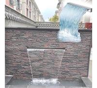 Generico Kit per Cascata con Tubo corrugato per Esterni, Cascata per laghetti da Esterno - Beccuccio per Fontana a Parete in Acciaio Inox Personalizzabile con Tubo Morbido e Nastro sigillante, Flusso