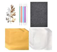 Generico Kit per Embossing su Carta d'Alluminio,a Doppia Faccia Educativo - Kit Artistico con Penne per Laminatura | per Incisione Decorazione Casa Aula Cartoline Auguri Bambini Adulti Studenti