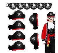 Generico Kit per feste pirata | Kit per feste cosplay di Halloween per pirati,pirata di Halloween per bambini adulti ragazzi ragazze