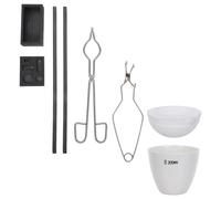 Generico Kit per Fusione Dell'oro Crogiolo in Grafite e Quarzo Resistente al Calore, Pinze per Crogiolo e Utensili per Raffinazione Metalli, Set Completo per Fusione Fai da Te di Gioielli