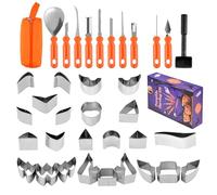 Generico Kit Per Intaglio,Attrezzi e Stencil Per Intaglio Per Bambini | Set Scultura 37 Pezzi Con Borsa Per Decorazione Incisione Scuola Classe