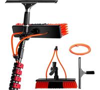 Generico Kit per la Pulizia dei vetri - Asta alimentata ad Acqua da 30 Piedi per la Pulizia di Pannelli solari e impianti fotovoltaici - Strumento efficiente per la Pulizia dei vetri per Uso Domestic