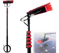 Generico Kit per la Pulizia delle finestre - Asta alimentata ad Acqua da 5,4 m (18 Piedi) con Spazzola - Ideale per la Pulizia di finestre, Pannelli solari e impianti fotovoltaici - Attrezzatura Prof