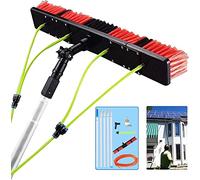 Generico Kit per la Pulizia delle finestre - Asta telescopica da 12 m con Tubo Flessibile, Spazzola per Pannelli solari e finestre - Attrezzatura efficiente per la Pulizia delle finestre per Uso Dome