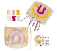 Generico Kit Per Latch Hook - Borsa per Matite Strumenti e per Uncinetto,Kit Per Creazioni A Latch Hook,Per Bambini Principianti Adolescenti Adulti Lavoro Manuale Casa Hobby Studio