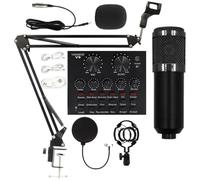Generico Kit per Live Streaming Set Scheda Audio Live, Set Microfono E Asta