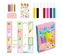 Generico Kit per Pittura da grattare - Set di Fogli interattivi per gratta e - Quaderni per Pittura a Punti - Cartoline con Disegno da graffiare | per Bambini, Ragazze, Ragazzi, 6 Anni in su, divert