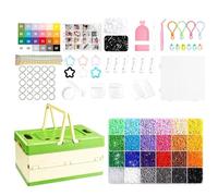 Generico Kit Perles À Repasser 2.6mm Avec Boîte De Rangement Pliable | Coffret Matériel Complet Création DIY | Activité Manuelle & Éducative Pour Débutants & Adultes